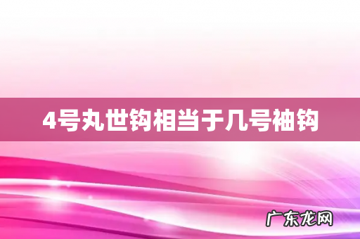 4号丸世钩相当于几号袖钩