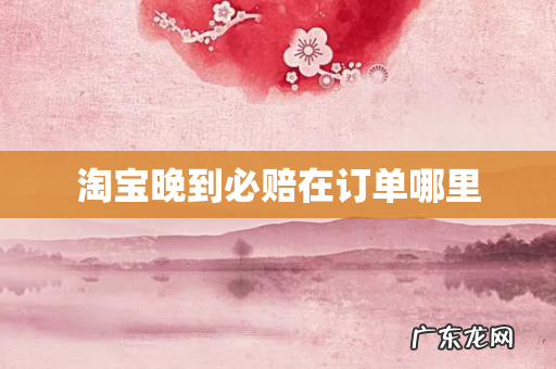 淘宝晚到必赔在订单哪里