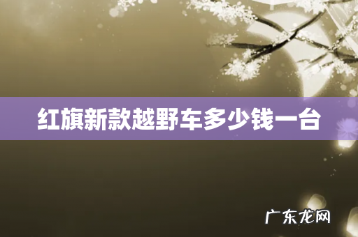 红旗新款越野车多少钱一台