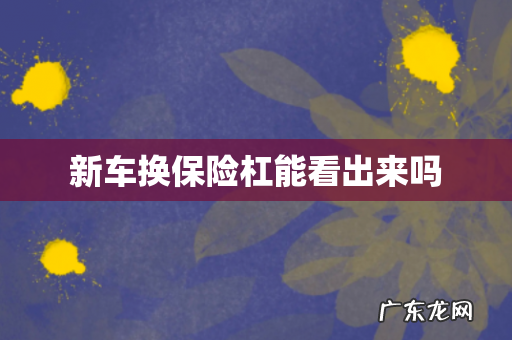 新车换保险杠能看出来吗