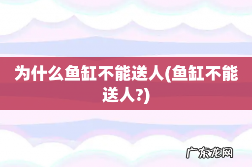 鱼缸不能送人? 为什么鱼缸不能送人