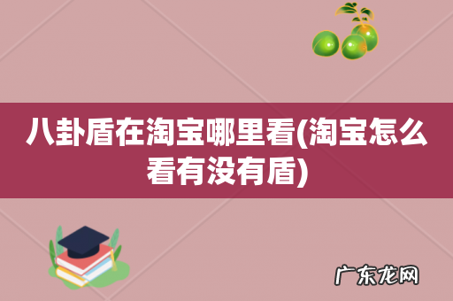 淘宝怎么看有没有盾 八卦盾在淘宝哪里看