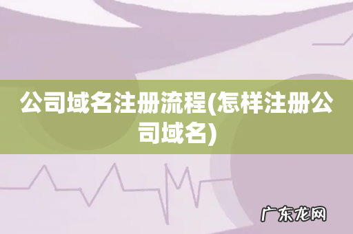 怎样注册公司域名 公司域名注册流程