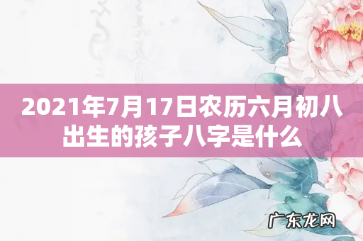 2021年7月17日农历六月初八出生的孩子八字是什么