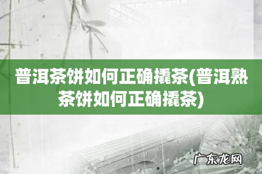 普洱熟茶饼如何正确撬茶 普洱茶饼如何正确撬茶