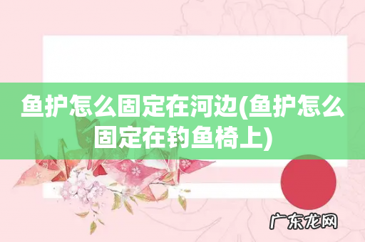 鱼护怎么固定在钓鱼椅上 鱼护怎么固定在河边