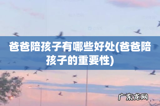 爸爸陪孩子的重要性 爸爸陪孩子有哪些好处