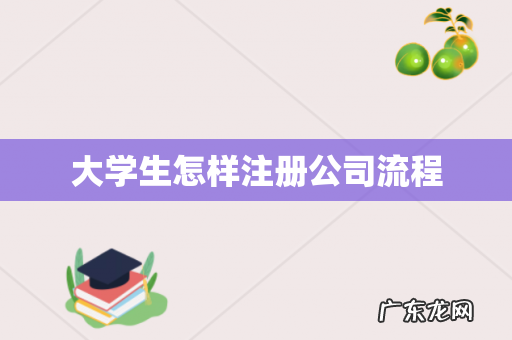 大学生怎样注册公司流程