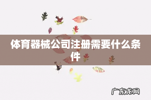 体育器械公司注册需要什么条件
