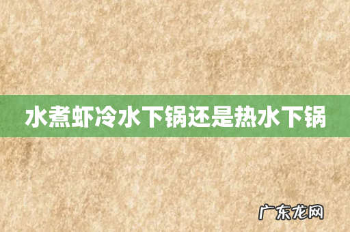 水煮虾冷水下锅还是热水下锅