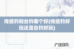 传统钓好玩还是台钓好玩 传统钓和台钓哪个好