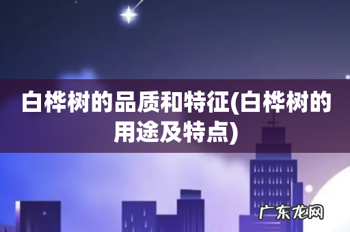 白桦树的用途及特点 白桦树的品质和特征