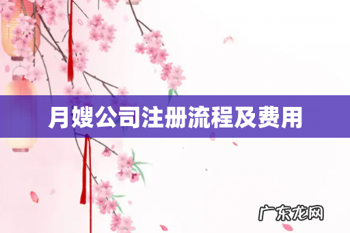 月嫂公司注册流程及费用