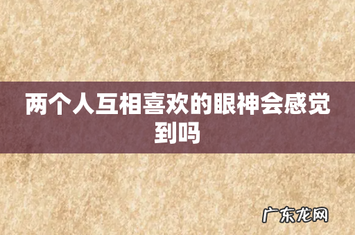 两个人互相喜欢的眼神会感觉到吗