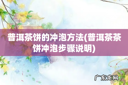 普洱茶茶饼冲泡步骤说明 普洱茶饼的冲泡方法