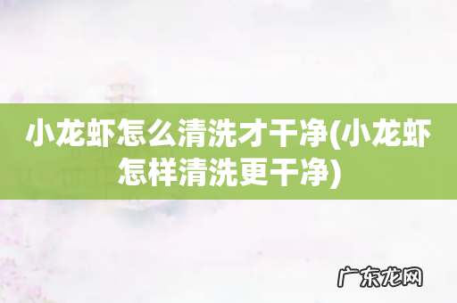 小龙虾怎样清洗更干净 小龙虾怎么清洗才干净