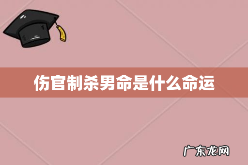 伤官制杀男命是什么命运