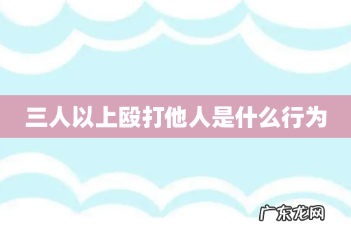 三人以上殴打他人是什么行为