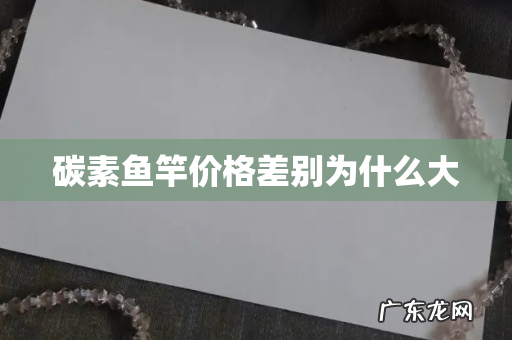 碳素鱼竿价格差别为什么大