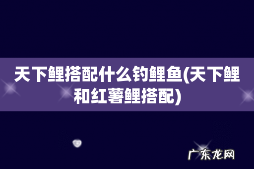 天下鲤和红薯鲤搭配 天下鲤搭配什么钓鲤鱼