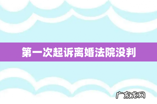 第一次起诉离婚法院没判