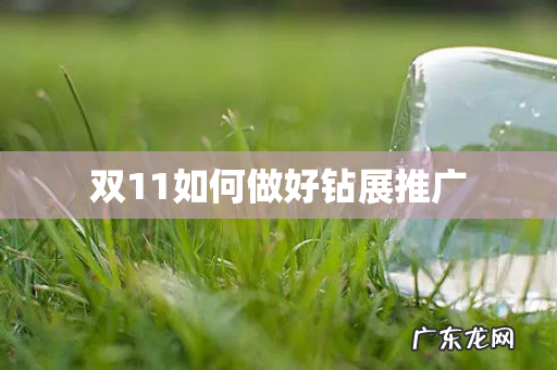 双11如何做好钻展推广