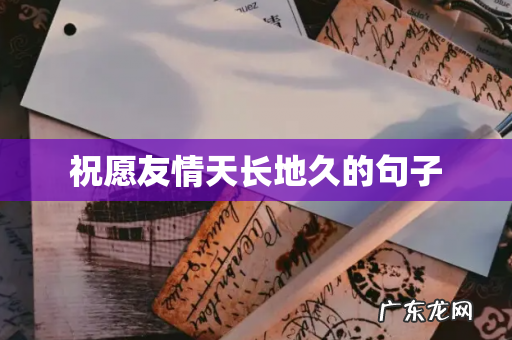 祝愿友情天长地久的句子