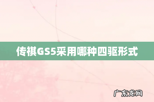 传祺GS5采用哪种四驱形式