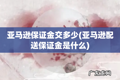 亚马逊配送保证金是什么 亚马逊保证金交多少