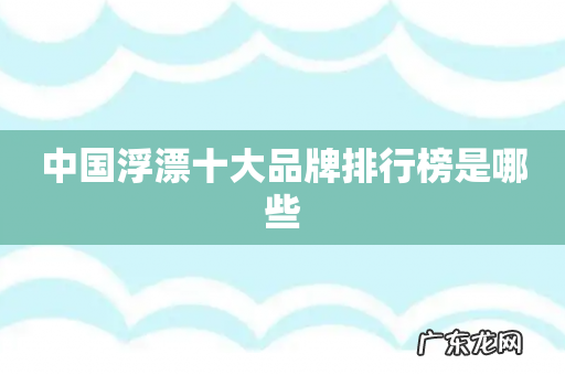 中国浮漂十大品牌排行榜是哪些