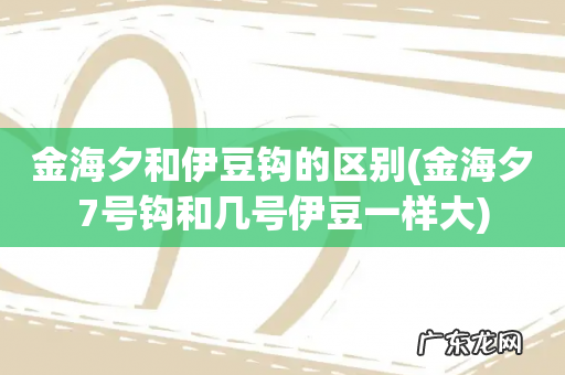 金海夕7号钩和几号伊豆一样大 金海夕和伊豆钩的区别