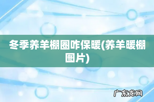 养羊暖棚图片 冬季养羊棚圈咋保暖