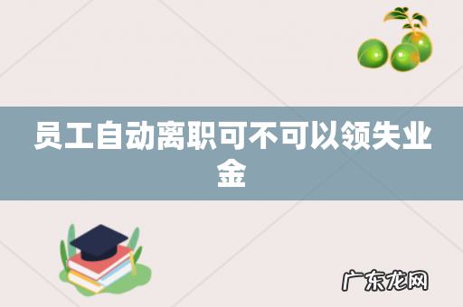 员工自动离职可不可以领失业金
