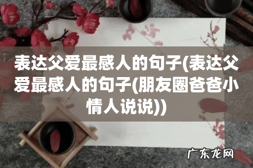 表达父爱最感人的句子(朋友圈爸爸小情人说说 表达父爱最感人的句子)