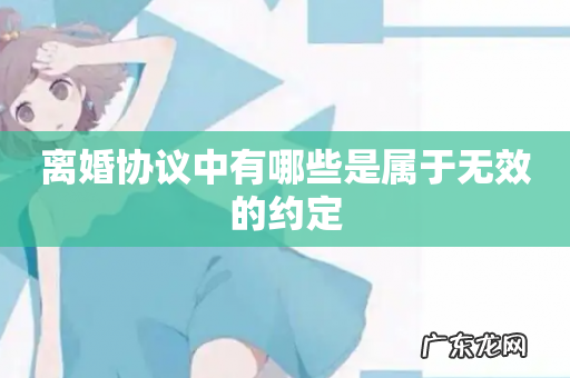 离婚协议中有哪些是属于无效的约定