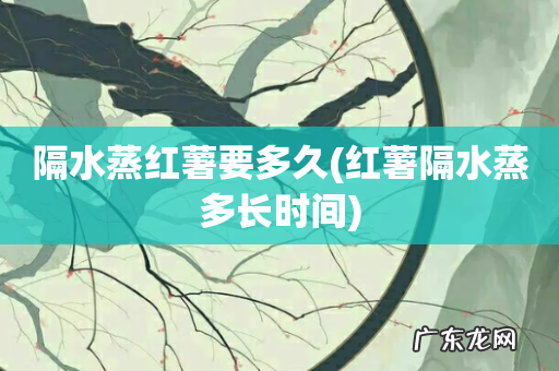 红薯隔水蒸多长时间 隔水蒸红薯要多久