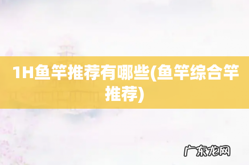 鱼竿综合竿推荐 1H鱼竿推荐有哪些