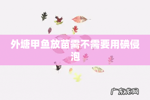外塘甲鱼放苗需不需要用碘侵泡