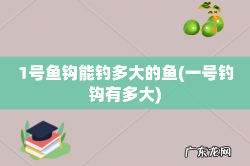 一号钓钩有多大 1号鱼钩能钓多大的鱼