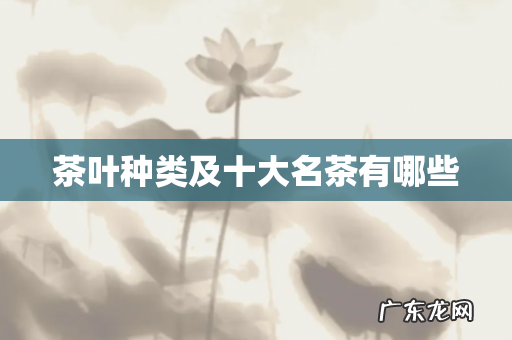 茶叶种类及十大名茶有哪些