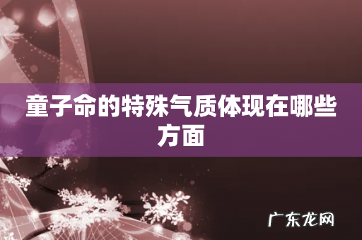 童子命的特殊气质体现在哪些方面