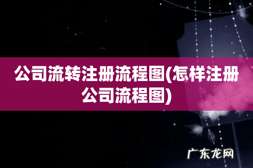 怎样注册公司流程图 公司流转注册流程图