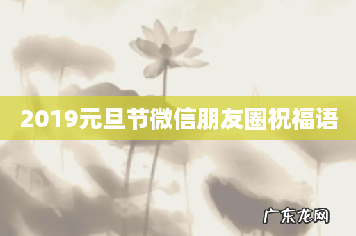 2019元旦节微信朋友圈祝福语