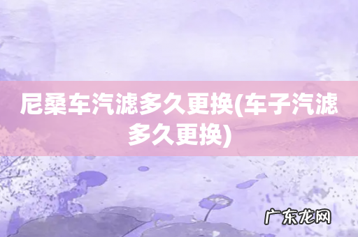 车子汽滤多久更换 尼桑车汽滤多久更换