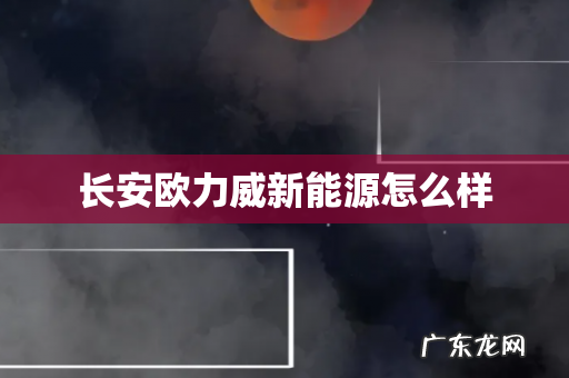 长安欧力威新能源怎么样