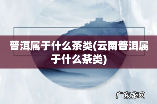 云南普洱属于什么茶类 普洱属于什么茶类