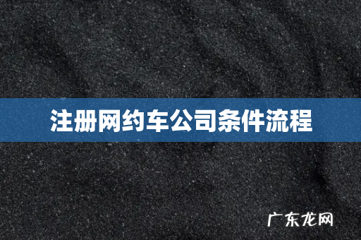 注册网约车公司条件流程