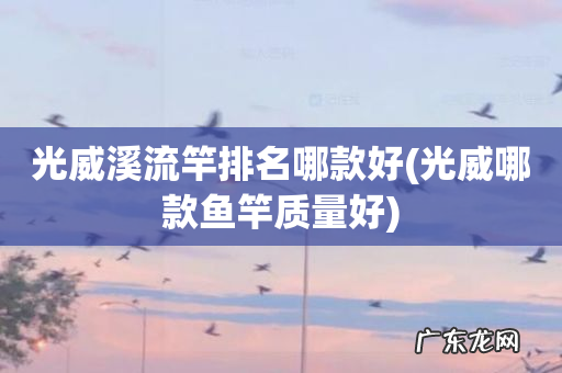 光威哪款鱼竿质量好 光威溪流竿排名哪款好