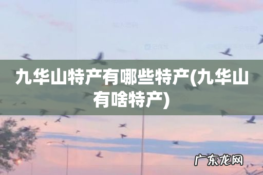 九华山有啥特产 九华山特产有哪些特产