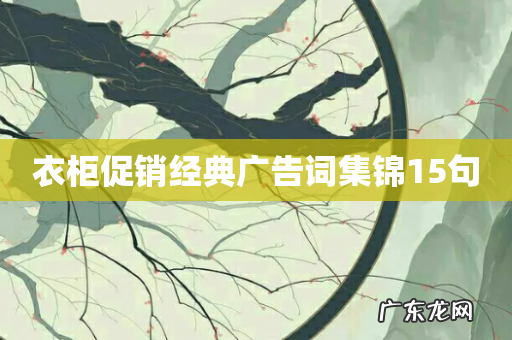 衣柜促销经典广告词集锦15句